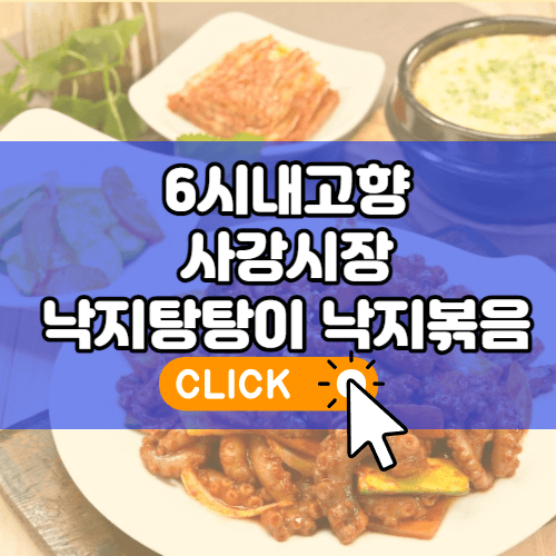 6시내고향 사강시장 낙지탕탕이 낙지볶음