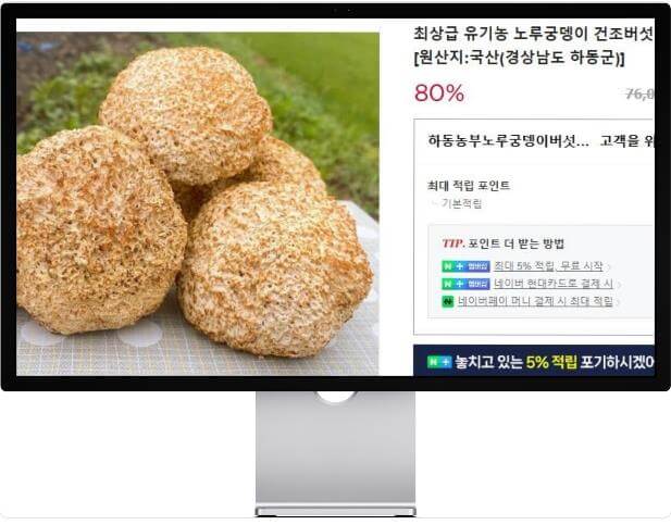 6시내고향 누리집 하동 노루궁뎅이버섯