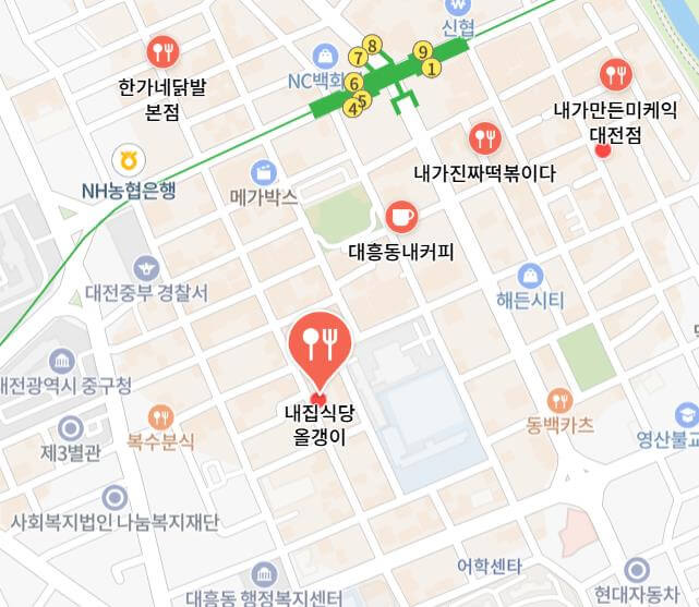 6시내고향 K맛있을지도 대전 두부두루치기 지도