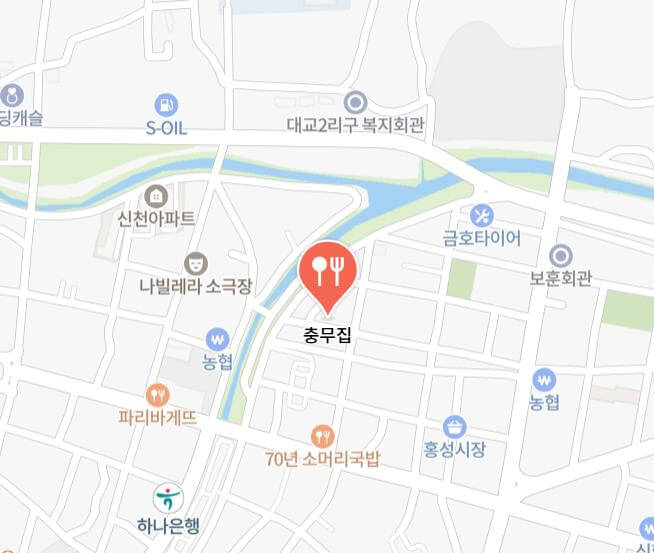 6시내고향 K맛있을지도 홍성 소머리국밥 지도