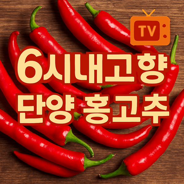 6시내고향 단양 홍고추 택배 주문 방법 2 6시내고향 단양 홍고추