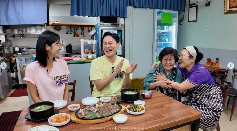 6시내고향 서산동부전통시장 소머리국밥 방송 촬영 중인 모습