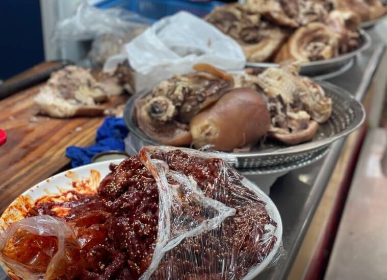 6시내고향 울산신정시장 양념닭발 돼지수육