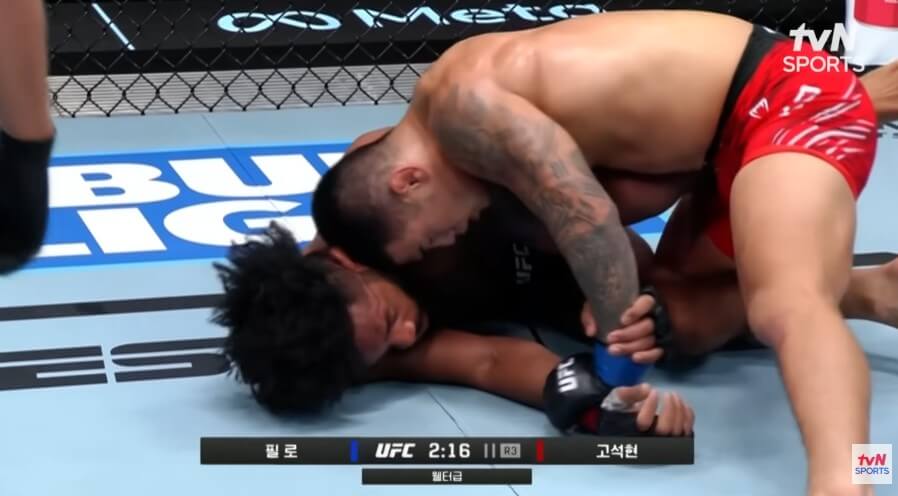 고석현 경기 필로전 필로를 그라운드에서 압박하는 고석현선수