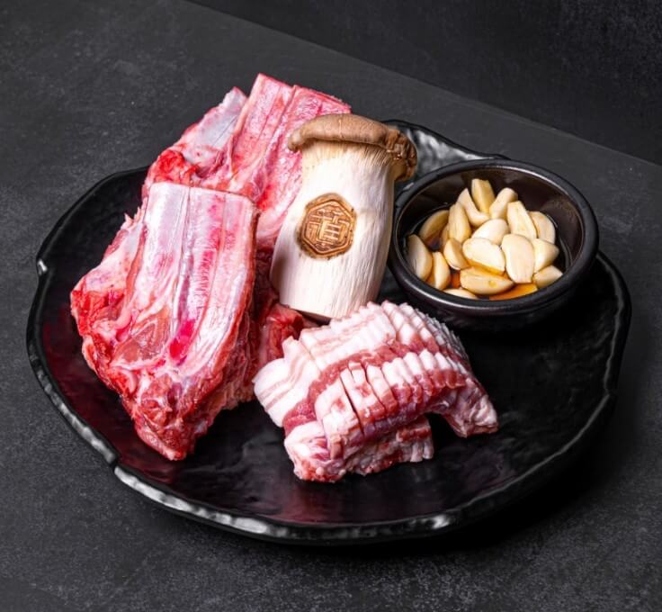 어디로튈지몰라 제주 흑돼지갈비 한상 굽기전 모습