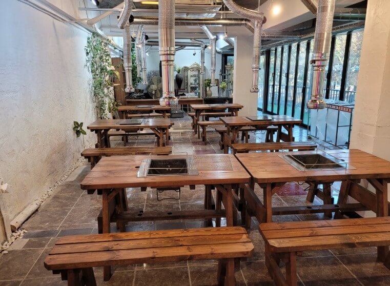 생생정보 소고기무한리필펜션 바베큐실 모습