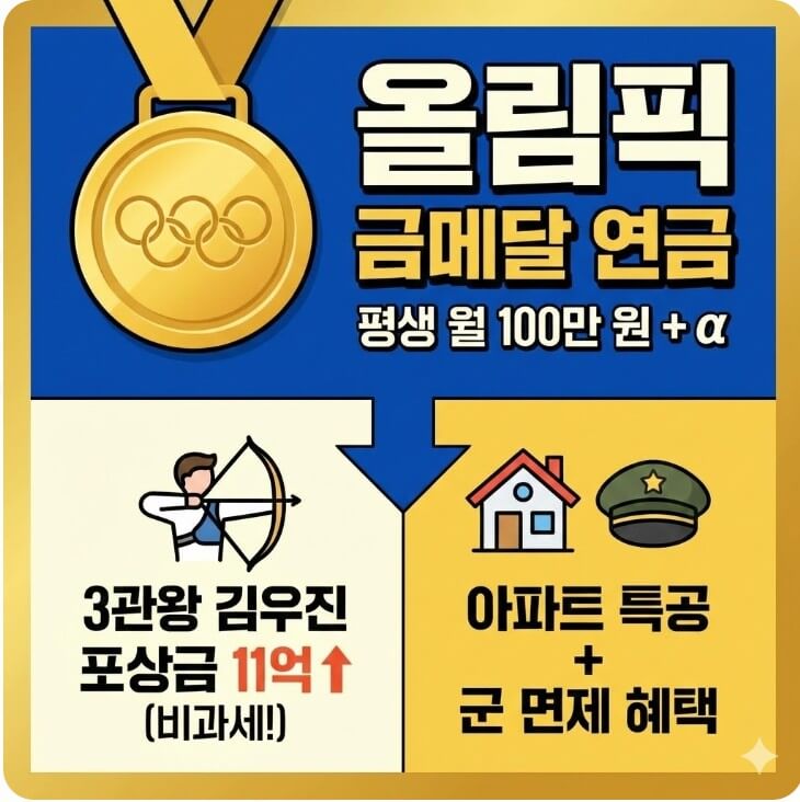 올림픽 금메달 연금 썸네일