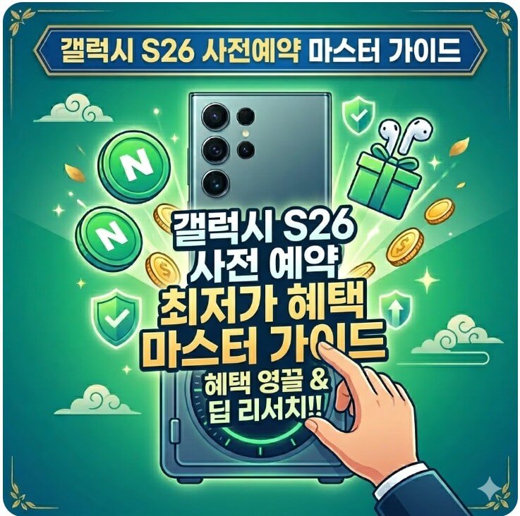 갤럭시 S26 자급제 네이버 사전 예약 혜택 썸네일