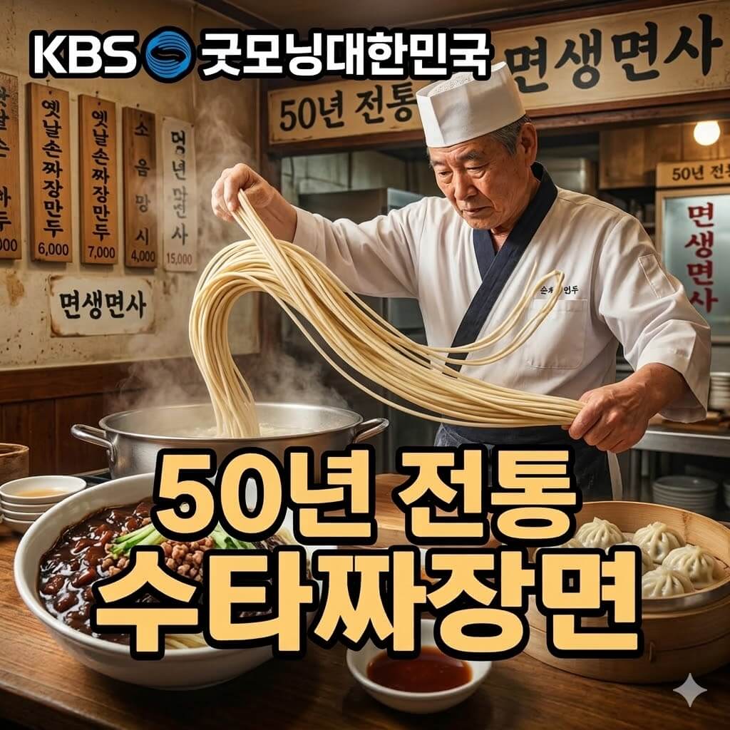 굿모닝대한민국 면생면사 50년 전통 수타짜장면 썸네일