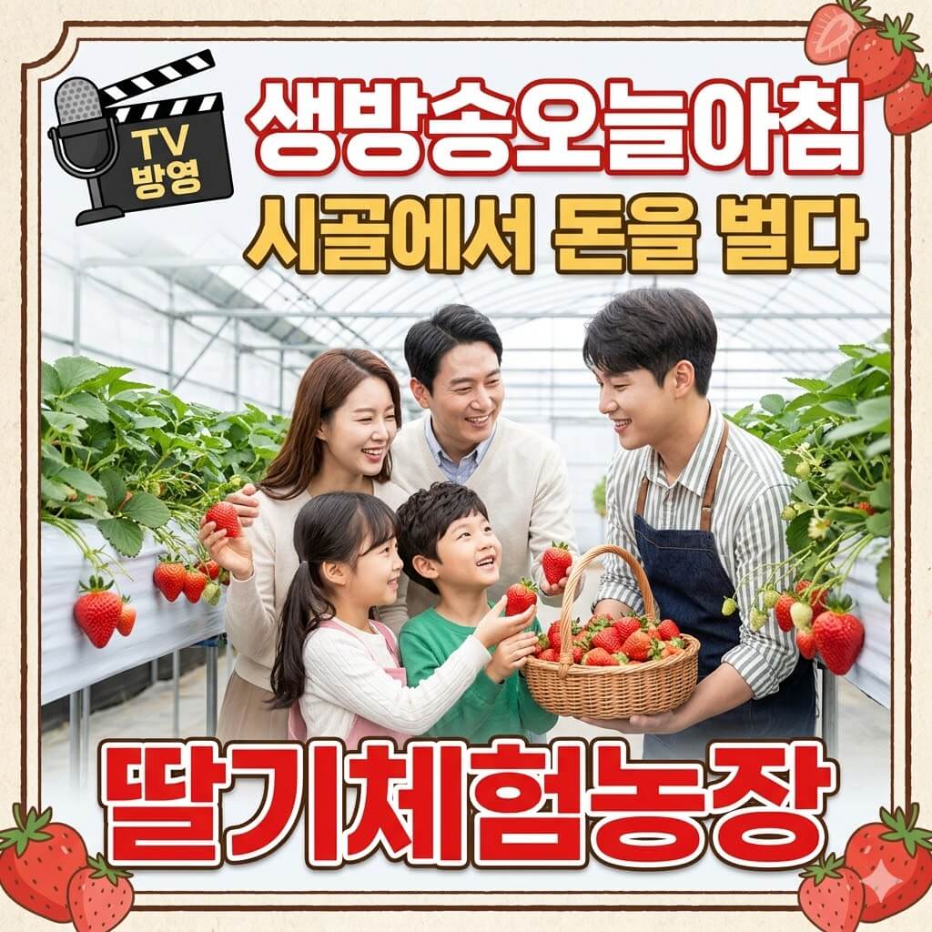 생방송오늘아침 시골에서 돈을 벌다 딸기체험농장 썸네일