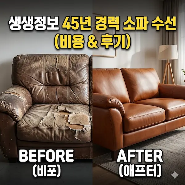 생생정보 45년 경력 소파 수선 비용 썸네일