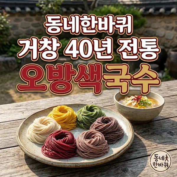 동네한바퀴 거창 40년 전통 오방색국수