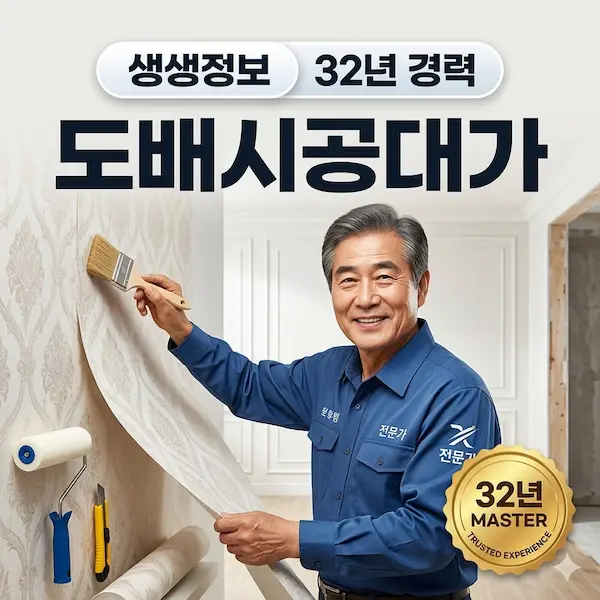 생생정보 32년 경력 도배시공대가