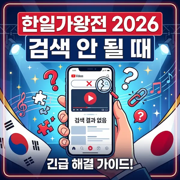 한일가왕전 2026 검색 안 될 때