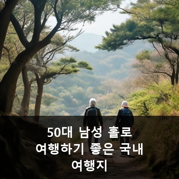50대 남성 홀로 여행하기 좋은 국내 여행지 관련 대표 이미지