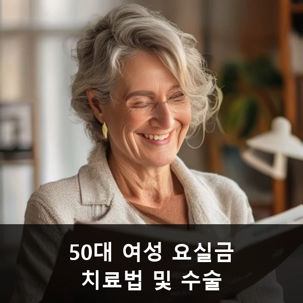 50대 여성 요실금 치료법 및 수술 관련 대표 이미지