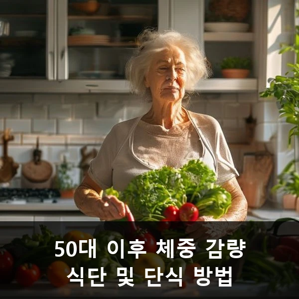 50대 이후 체중 감량 식단 및 단식 방법 관련 대표 이미지