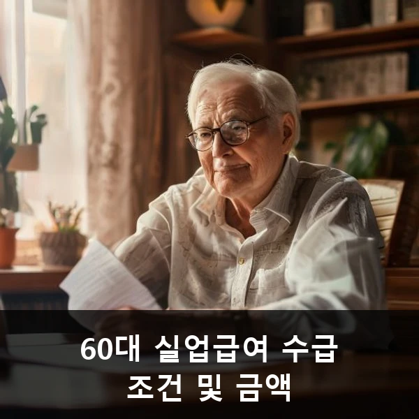 60대 실업급여 수급 조건 및 금액 관련 대표 이미지