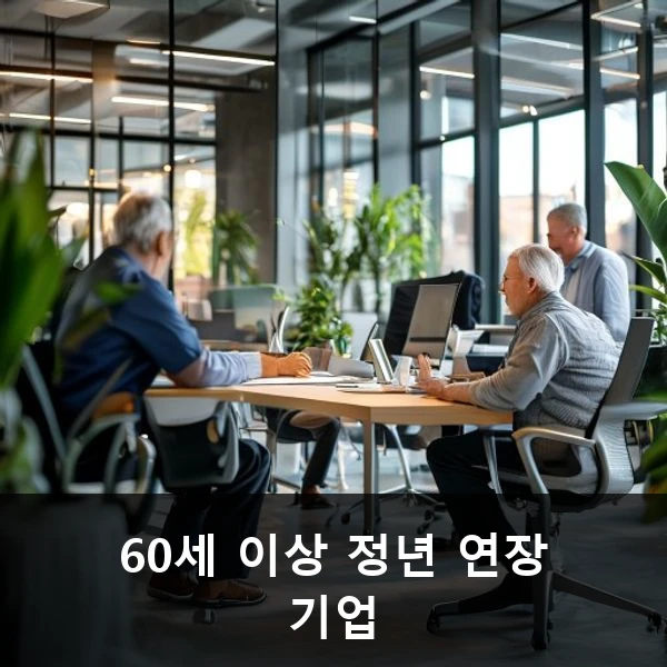 60세 이상 정년 연장 기업 관련 대표 이미지