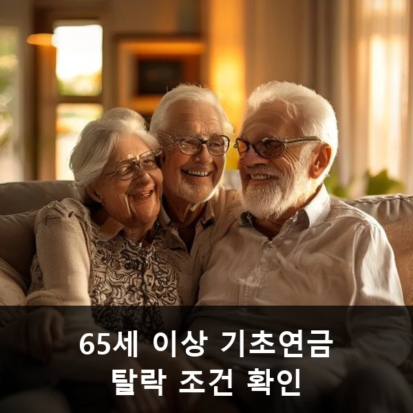 65세 이상 기초연금 탈락 조건 확인