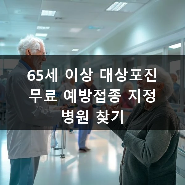 65세 이상 대상포진 무료 예방접종 지정 병원 찾기 관련 대표 이미지