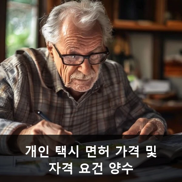 개인 택시 면허 가격 및 자격 요건 양수 관련 대표 이미지