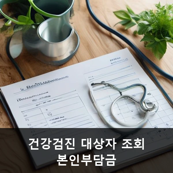 건강검진 대상자 조회 본인부담금 관련 대표 이미지