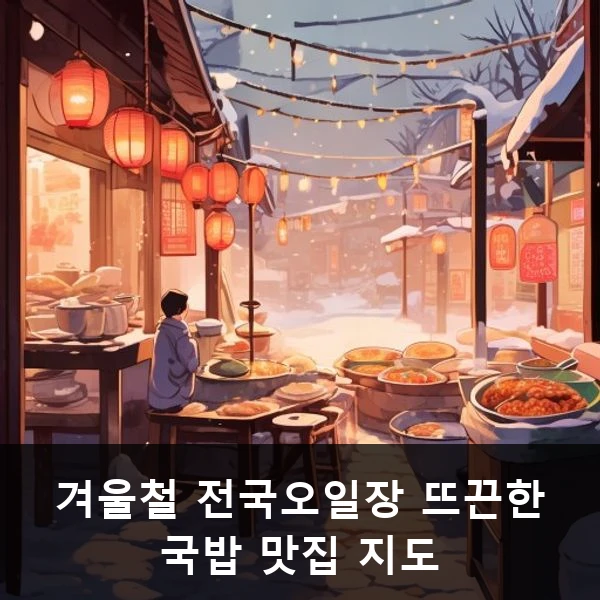 겨울철 전국오일장 뜨끈한 국밥 맛집 지도 관련 대표 이미지