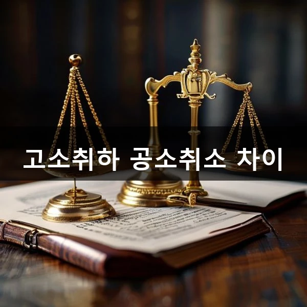 고소취하 공소취소 차이 관련 대표 이미지