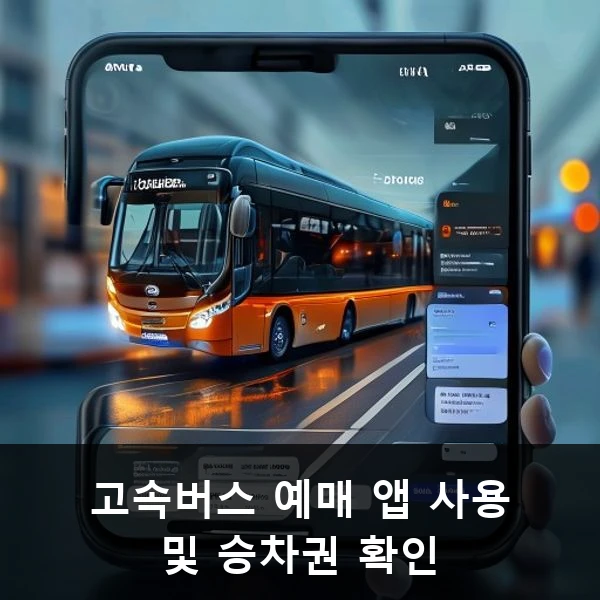 고속버스 예매 앱 사용 및 승차권 확인 관련 대표 이미지