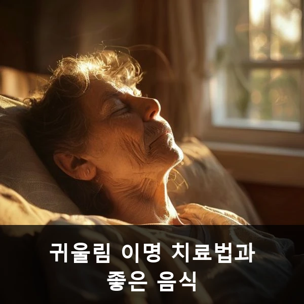 귀울림 이명 치료법과 좋은 음식 관련 대표 이미지