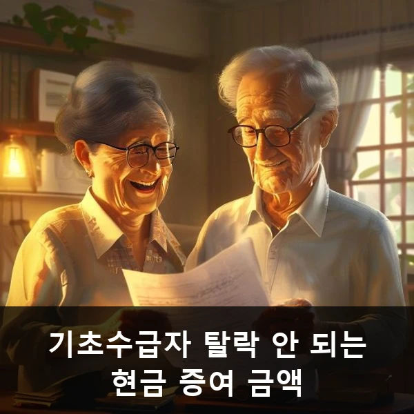 기초수급자 탈락 안 되는 현금 증여 금액 관련 대표 이미지