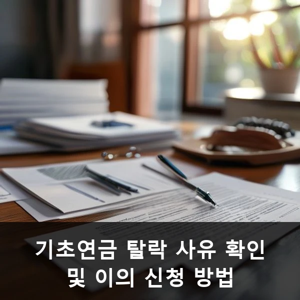 기초연금 탈락 사유 확인 및 이의 신청 방법 관련 대표 이미지