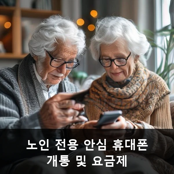 노인 전용 안심 휴대폰 개통 및 요금제 관련 대표 이미지