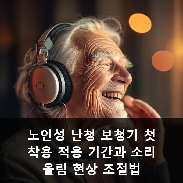 노인성 난청 보청기 첫 착용 적응 기간과 소리 울림 현상 조절법 관련 대표 이미지