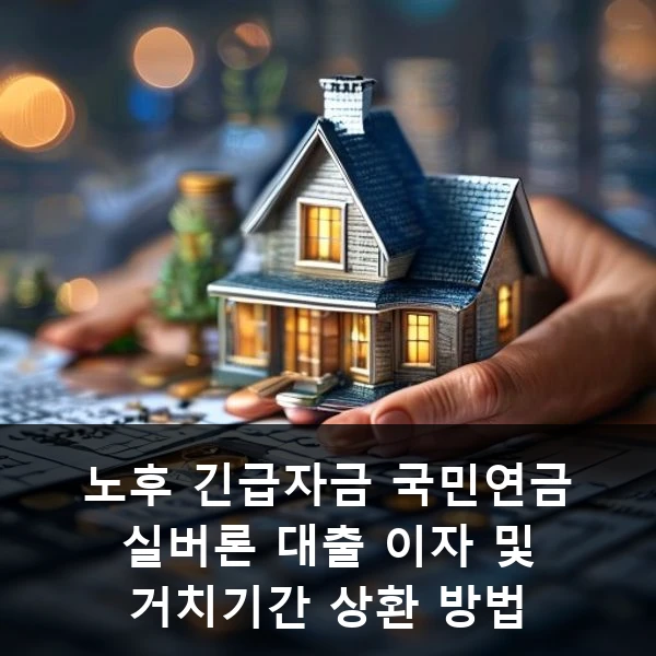 노후 긴급자금 국민연금 실버론 대출 이자 및 거치기간 상환 방법 관련 대표 이미지