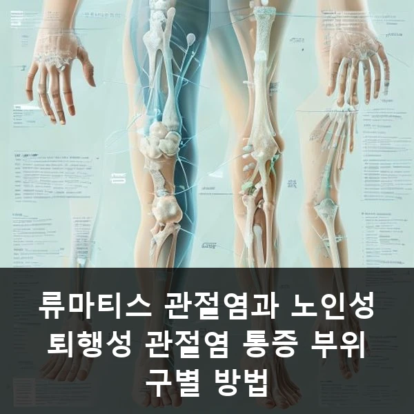 류마티스 관절염과 노인성 퇴행성 관절염 통증 부위 구별 방법 관련 대표 이미지