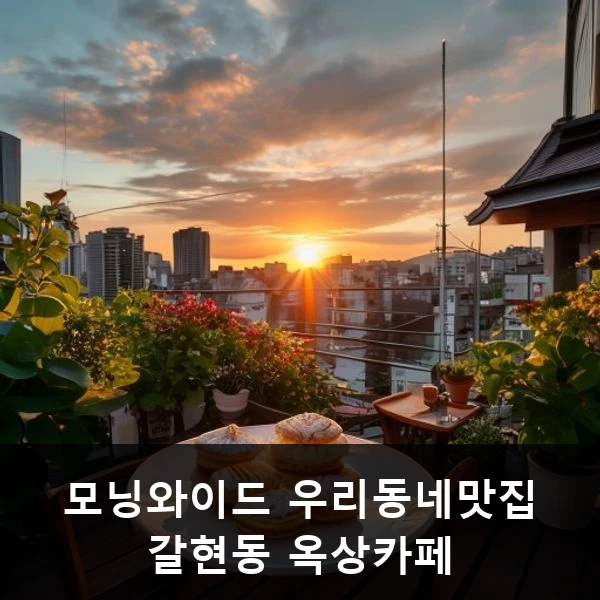 모닝와이드 우리동네맛집 갈현동 옥상카페