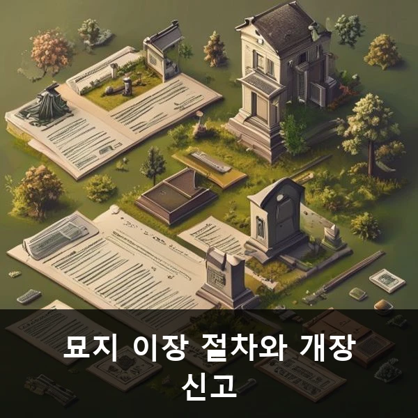 묘지 이장 절차와 개장 신고 관련 대표 이미지