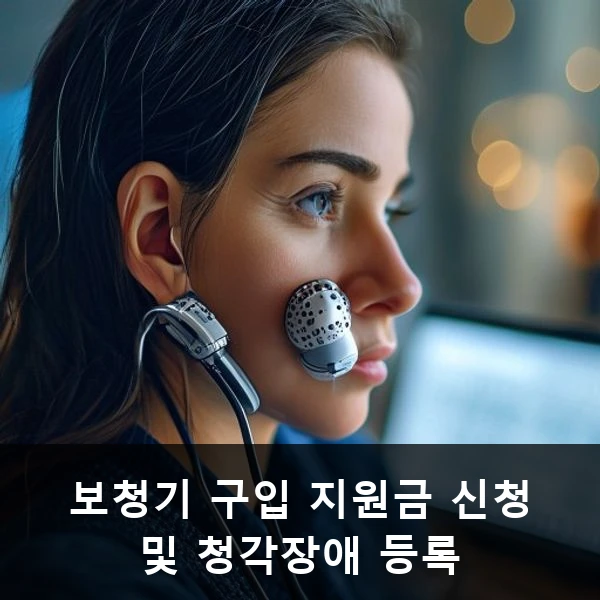 보청기 구입 지원금 신청 및 청각장애 등록 관련 대표 이미지