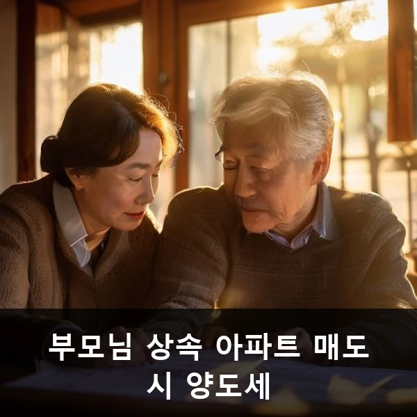 부모님 상속 아파트 매도 시 양도세 관련 대표 이미지
