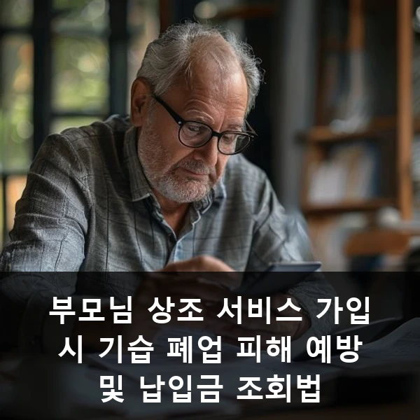 부모님 상조 서비스 가입 시 기습 폐업 피해 예방 및 납입금 조회법