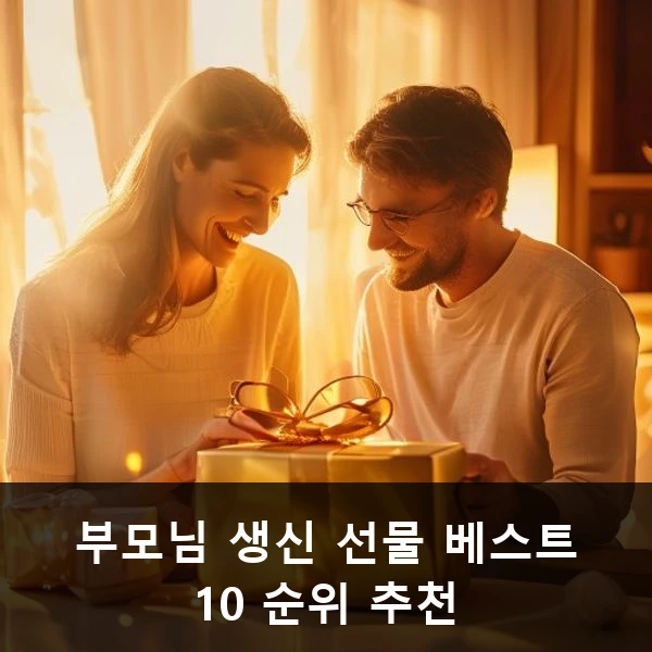 부모님 생신 선물 베스트 10 순위 추천