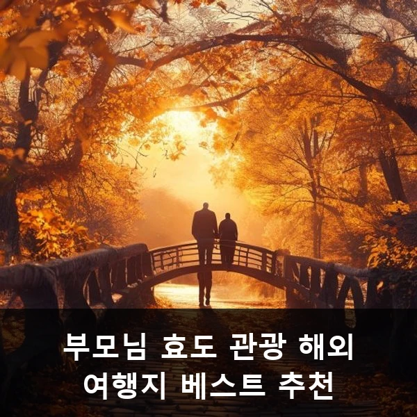 부모님 효도 관광 해외 여행지 베스트 추천 관련 대표 이미지