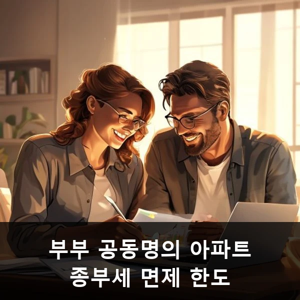 부부 공동명의 아파트 종부세 면제 한도