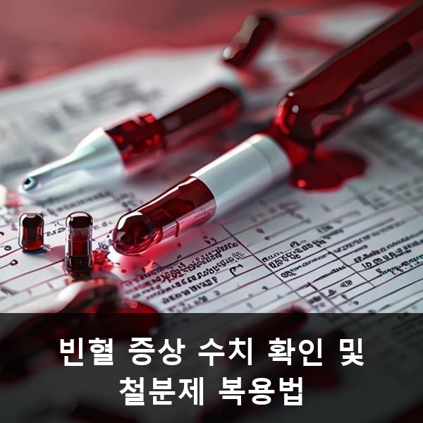 빈혈 증상 수치 확인 및 철분제 복용법 관련 대표 이미지