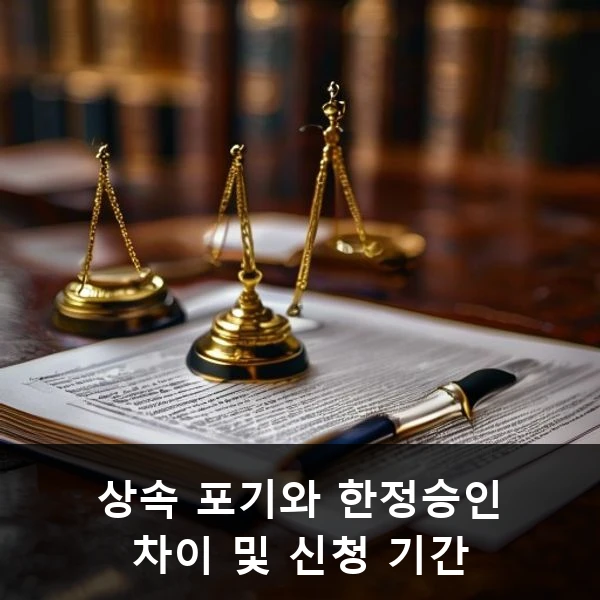 상속 포기와 한정승인 차이 및 신청 기간 관련 대표 이미지