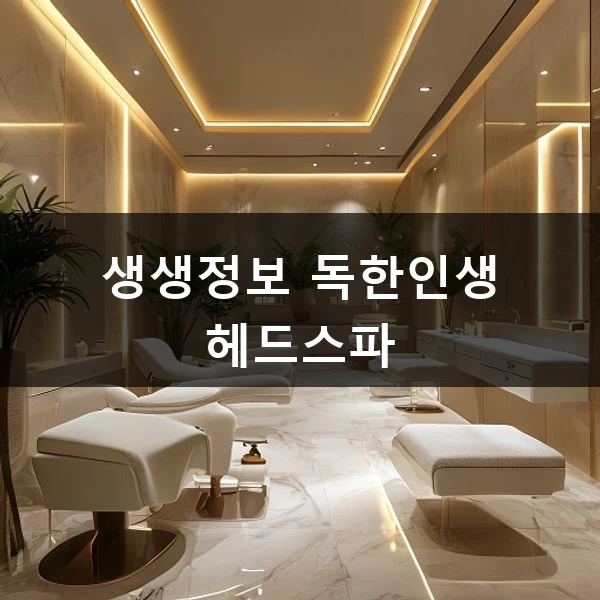 생생정보 독한인생 헤드스파 관련 대표 이미지