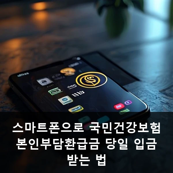 스마트폰으로 국민건강보험 본인부담환급금 당일 입금 받는 법 관련 대표 이미지