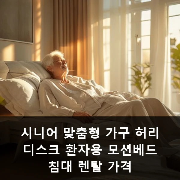 시니어 맞춤형 가구 허리 디스크 환자용 모션베드 침대 렌탈 가격